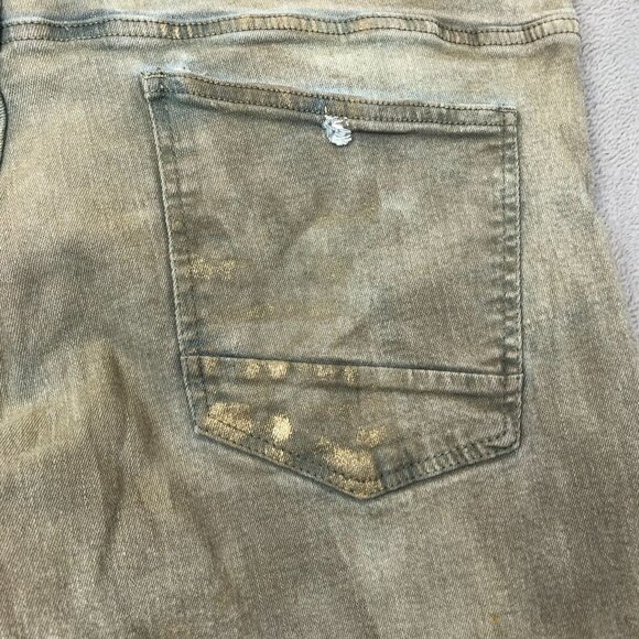 Smoke Rise Mens Biker Jeans Size 42x32 Slim Straight Streetwear Grunge Retro - Picture 14 of 15